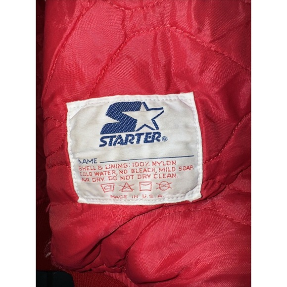 Vintage 80s Boston Red Sox MLB Diamond Collection Starter Satin Bomber Jacket XL - Picture 4 of 14